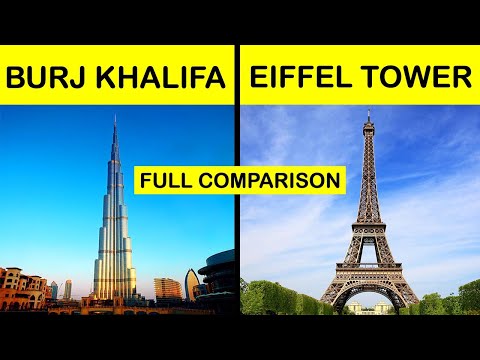 Burj Khalifa vs Eiffel tower Full Comparison in Hindi