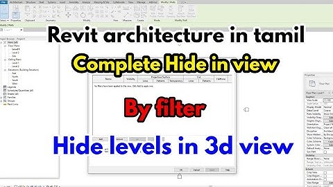 Revit architecure tutorial in tamil-Hide in view by filter in tamil-civil tamil