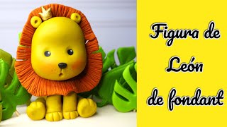 Lindo León hecho de fondant