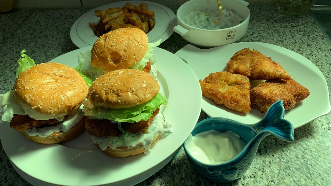 How To Make A Five Star Fried Fish Burger with Tartar Sauce - YouTube