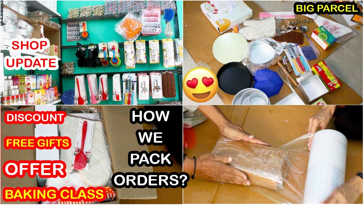 Packing vlog 😍 Of Baking Products | Shop vlog | Baking class 🥰 | Discount 🙃