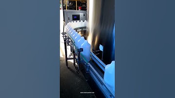 Automatic round oil sauce plastic bottle sorting unscrambling feeding machine tank testing video