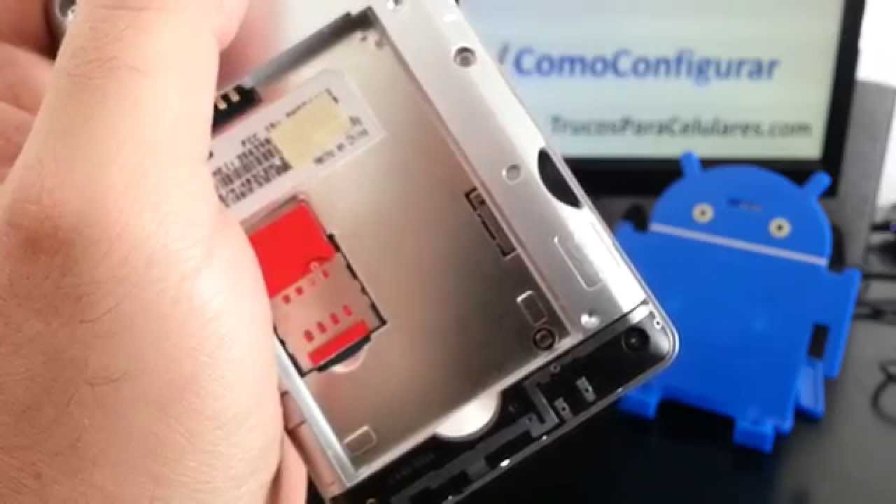 como insertar micro sd en LG Optimus L4 comoconfigurar - YouTube
