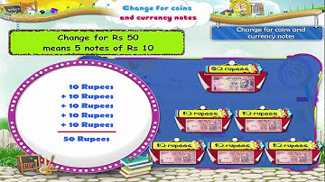 Learn Grade 3 - Maths - Change For Coins and Currency Notes