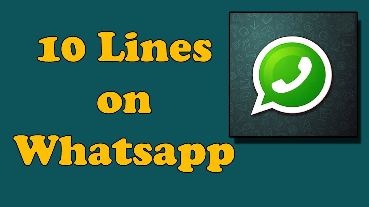 10 Lines on Whatsapp in English YouTube