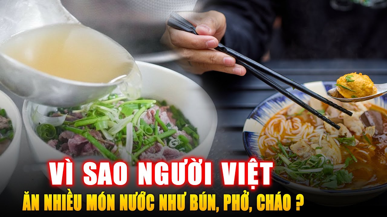 VÌ SAO NGƯỜI VIỆT ĂN NHIỀU MÓN NƯỚC NHƯ BÚN, PHỞ, CHÁO ? Góc Kiến Thức