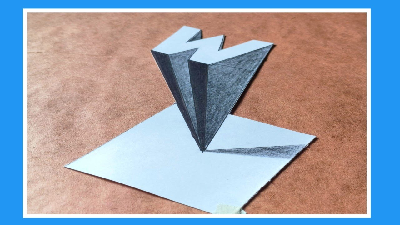 W letter 3D Art ।