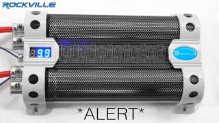 Rockville RFC30F 30 Farad Capacitor Blue Voltage Display Car Audio System Capacitor