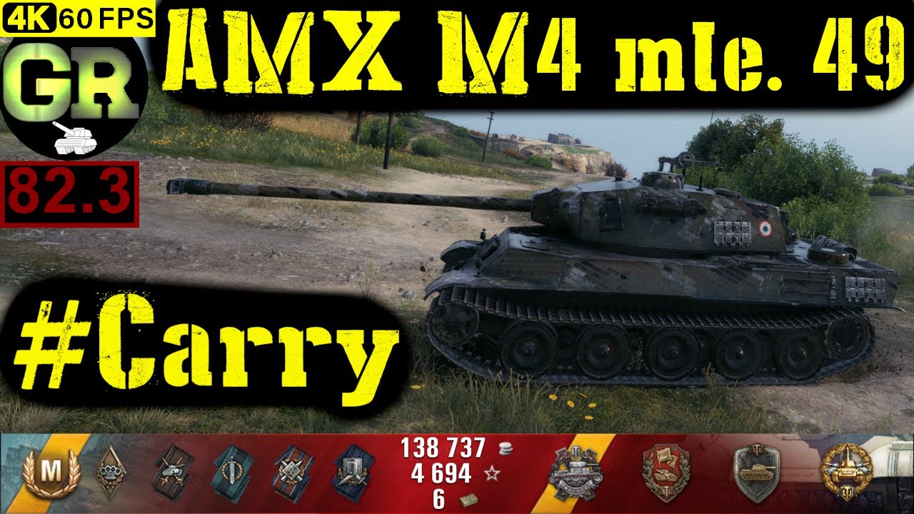 82_World of Tanks AMX M4 mle. 49 WoT Replay - 5 Kills 4.7K DMG(Patch 1.4.0)