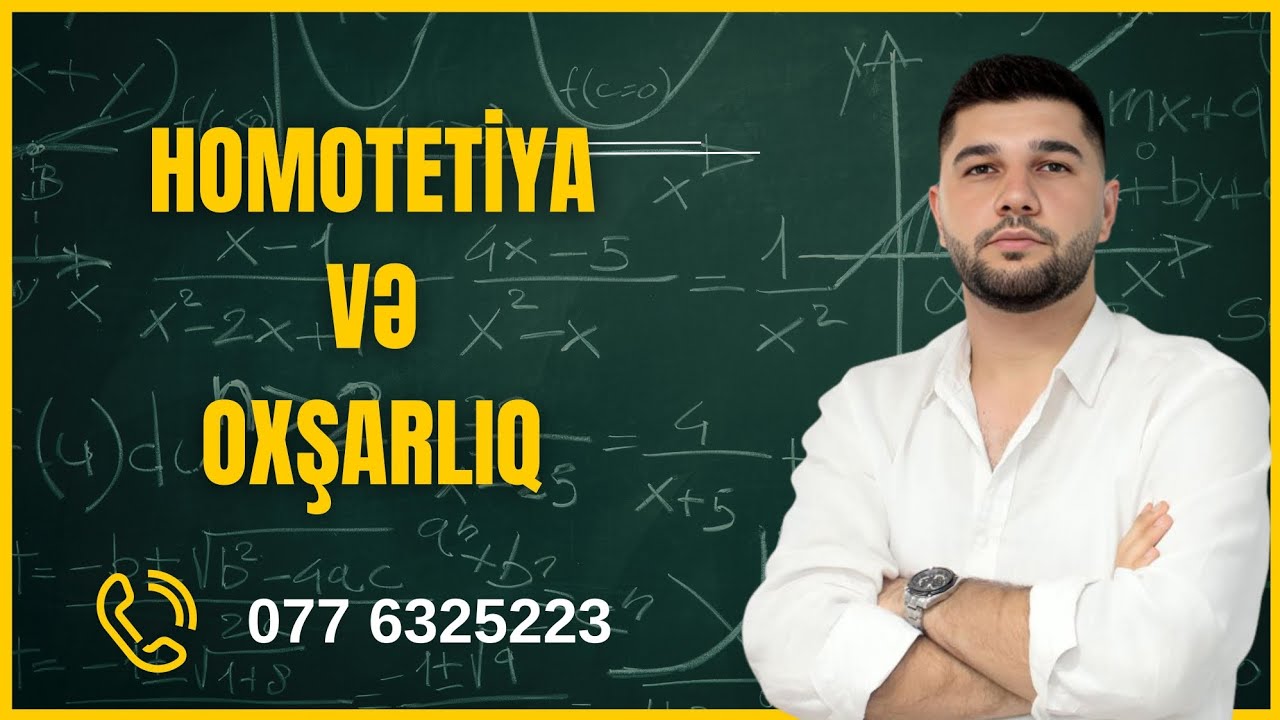 ✅📌 Oxşarlıq və homotetiya, Mövzu və nümunə suallar 