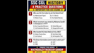 SSC CGL History 🔥 Questions Challenge | Crack It Fast! #ssccgl #history #shorts