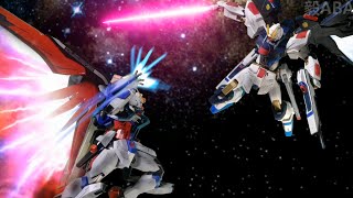 Strike Freedom Gundam vs Destiny Gundam 【Gundam stopmotion】