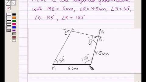 Example:Construct Quadrilateral given 2 Adjacent Sides