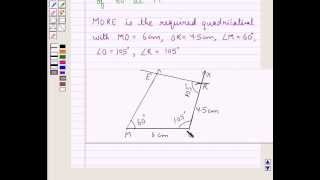Example:Construct Quadrilateral given 2 Adjacent Sides