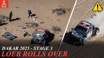 Sébastien Loeb Rolls Over - Stage 3 Dakar Rally 2025