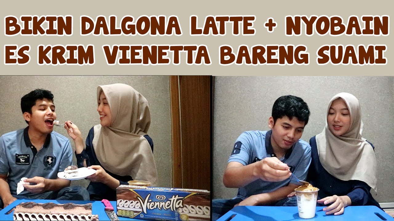 NYOBA BIKIN DALGONA LATTE SAMBIL MAKAN ES KRIM VIENETTA  