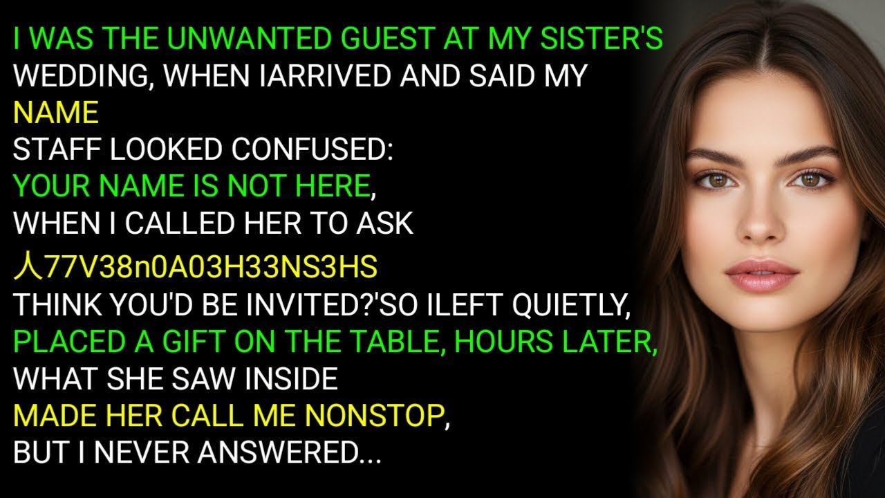 I WAS THE UNWANTED GUEST AT MY SISTER'S WEDDING, WHEN IARRIVED AND SAID MY NAMESTAFF LOOKED CON....