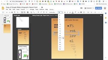 Infographic Report Card using Google Sheets and Slides
