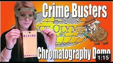 Science Olympiad Crime Busters  Chromatography demo