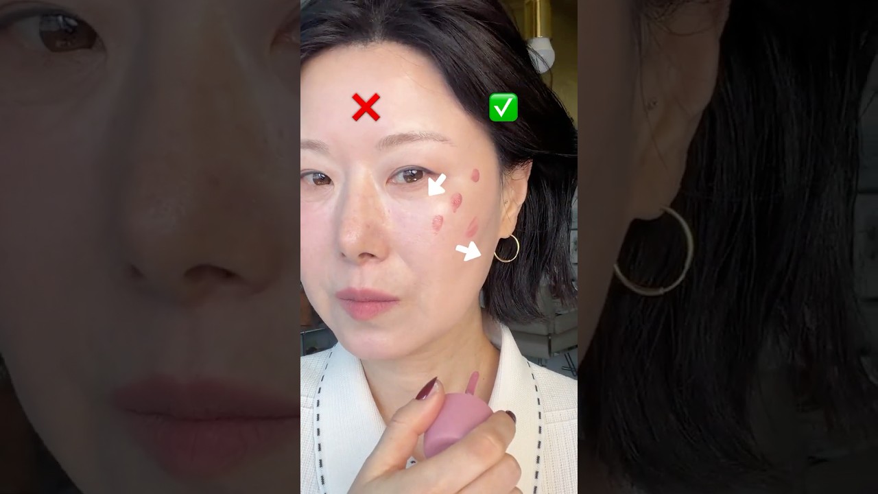‼️블러셔 위치로‼️ 얼굴 분위기 바꾸는 법 #kbeauty #makeuptips #홍이모
