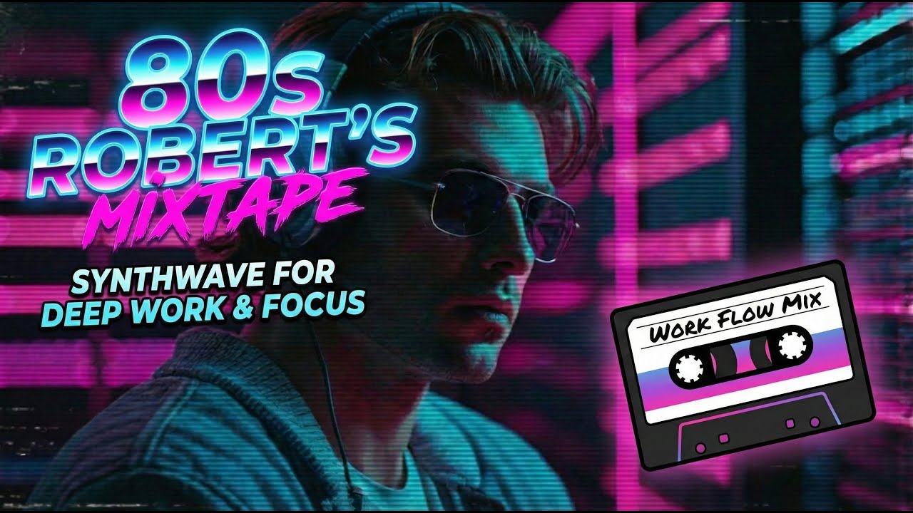 80s Robert’s Mixtape 🎧 Synthwave for Deep Work, Coding & Focus (Retrowave Mix)