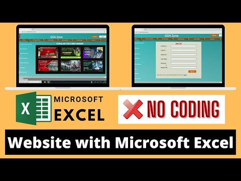 Create web page with MS excel | Web designing without coding | @GDA Zone