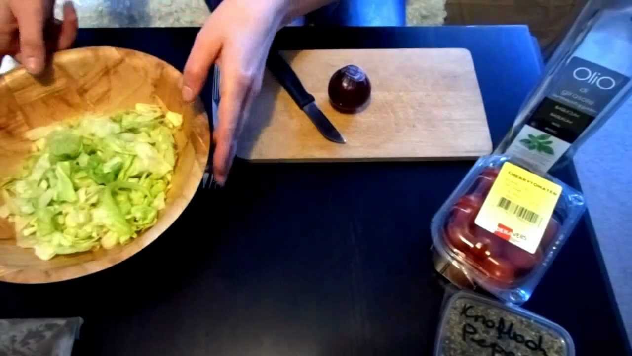 ASMR Soft Spoken - Cooking video (Making a salad)