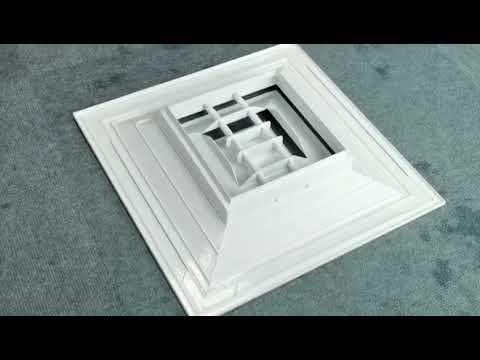 VENTECH Ceiling Replacement 4 Way Supply Square Air Diffuser
