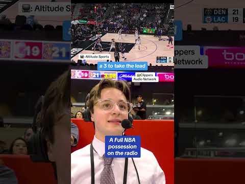 Here S What A Full NBA Possession Sounds Like On Radio Broadcaster Nba Clippers 