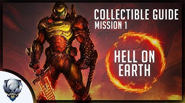 Doom Eternal (Mission 1 HELL ON EARTH) All Collectibles, Upgrades, Secret Encounters & Extra Lives