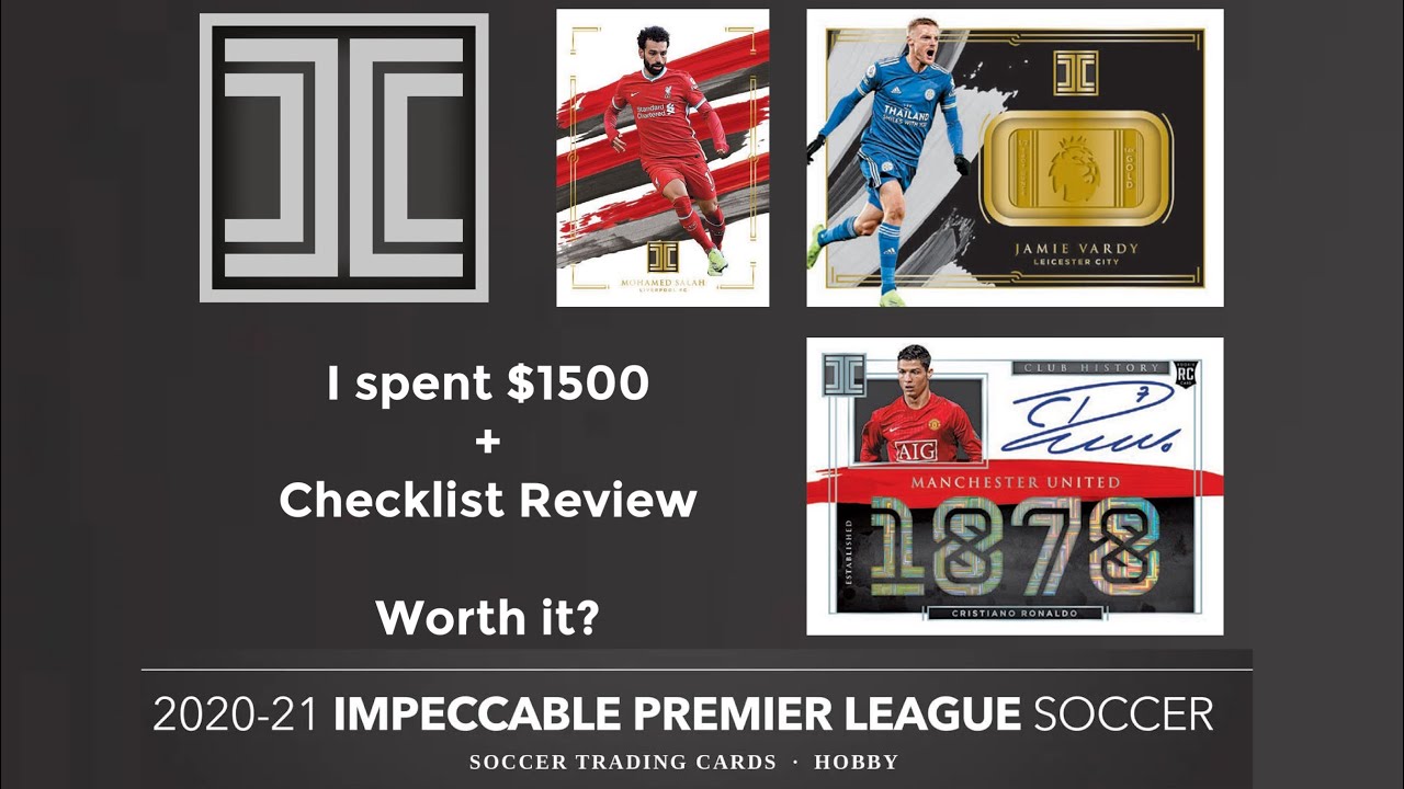 2020/21 Panini Impeccable Premier League Soccer – Checklist, FOTL; Most Expensive Box I've Bought!