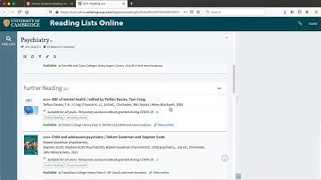 Clinical Students — Reading Lists Online