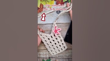 Túi lưới đựng điện thoại đi biển 🏖🪼🐚🪸 #crochet #diy #bidohandmade