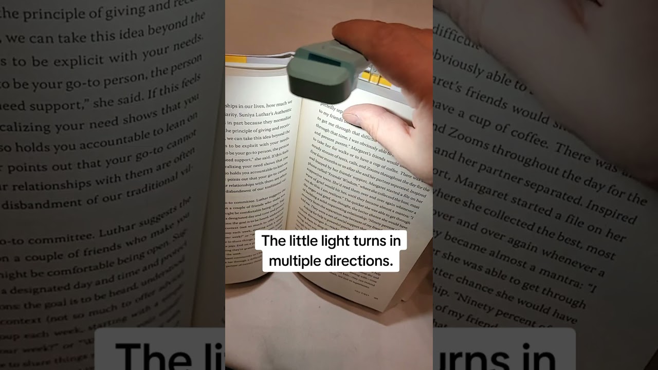 Loving this rechargeable book light