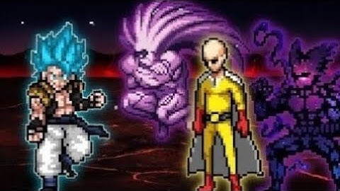 Gogeta SSBE RN OPNew VS Manga Saitama OP & Cosmic Garou V2 OP & Boros V2 OP in Jump Force Mugen