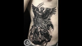 Saint Michael tattoo time lapse