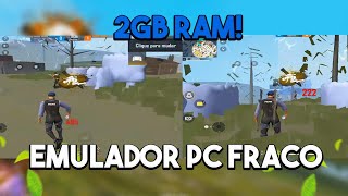 LEVE NA NOVA VERSÃO!! - EMULADOR PC FRACO FREEFIRE COM GRÁFICOS REDUZIDOS em 2GB RAM