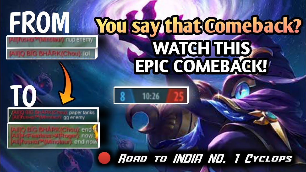 Episode 3 || Epic Comeback? | Cyclops Gameplay | Cyclops Best Build 2021 | Road to INDIA 1 Cyclops