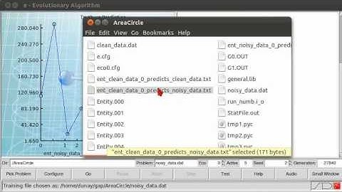 Testing with e, the evolutionary algorithm
