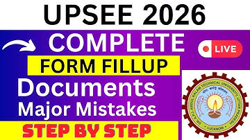 UPSEE 2026 Application Form - UPSEE Registration 2026| How To Fill UPSEE 2026 Application Form