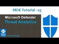 MDE Tutorial -25 -Threat Analytics in Microsoft Defender for Endpoints