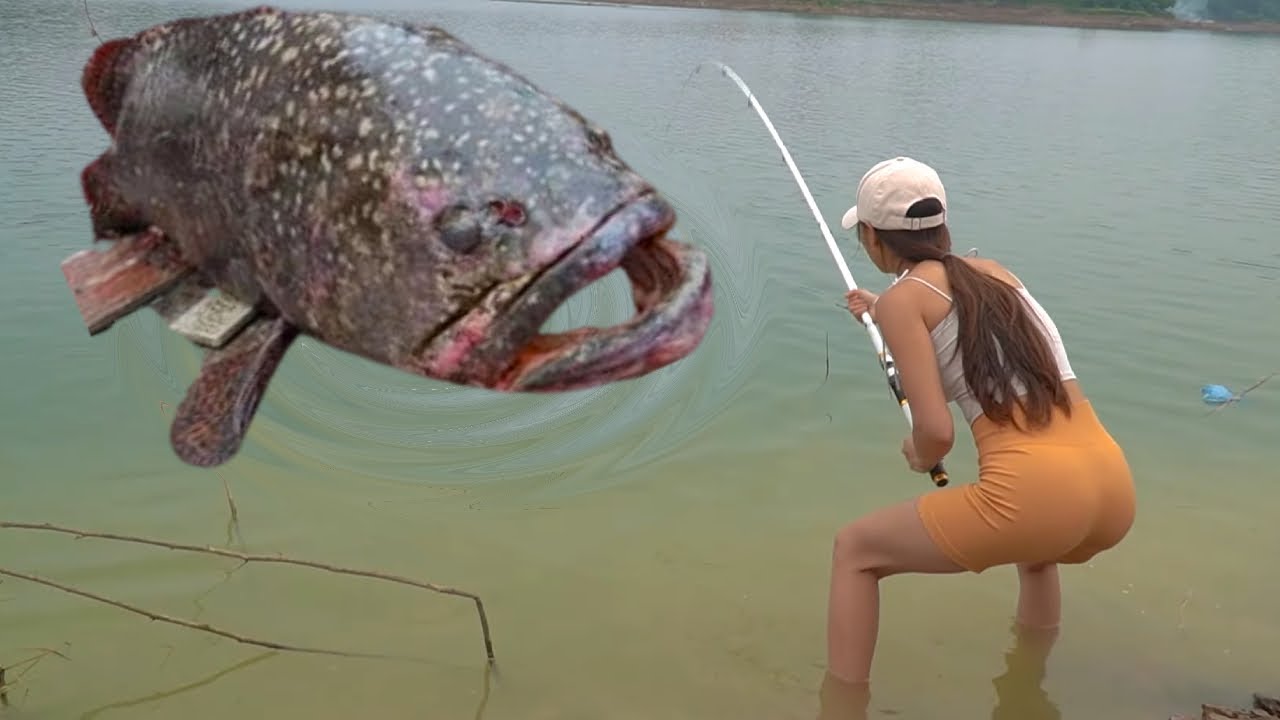 大娘先給做一碗拉麵吃！美女用魚換一頓飯，100塊釣上8條大魚！【女钓友微微】#钓鱼 #巨物