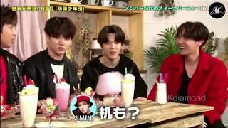 BTS interview while eating sweets having sweets party in Japan Eng Es PT Sub