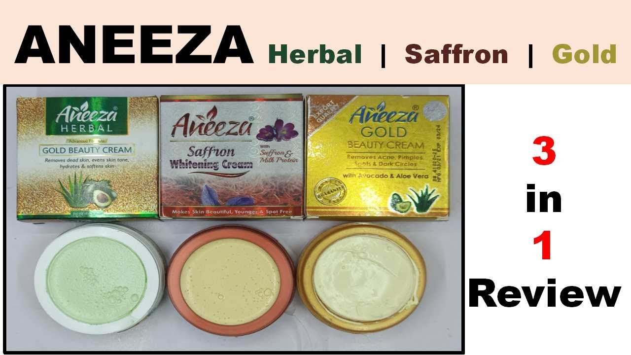Aneeza Gold // Aneeza Herbal // Aneeza Saffron cream 3in1 Review YouTube