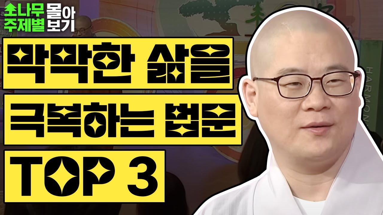 막막한 삶을 극복하는 법문 TOP3  [광우스님 소나무 주제별 몰아보기]