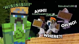 Inthelittlewood Scares Everybody With Creeper Sounds In The Minecraft Life Series