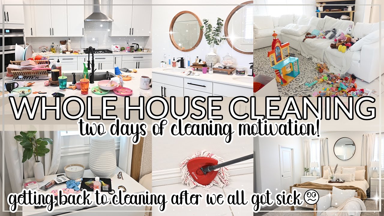NEW WHOLE HOUSE CLEAN WITH ME!! two days of cleaning motivation