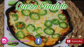 QUESO FUNDIDO CON CHORIZO Y RAJAS