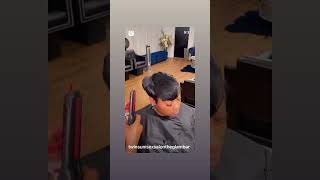 Hair curling tutorial 90’s pixie