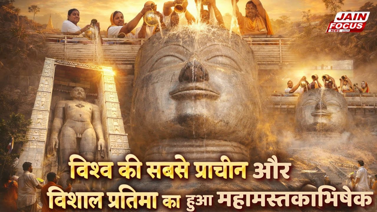 Bawangaja News: विश्व की सबसे प्राचीन और विशाल प्रतिमा का हुआ महामस्तकाभिषेक | J04041 | Jain Focus